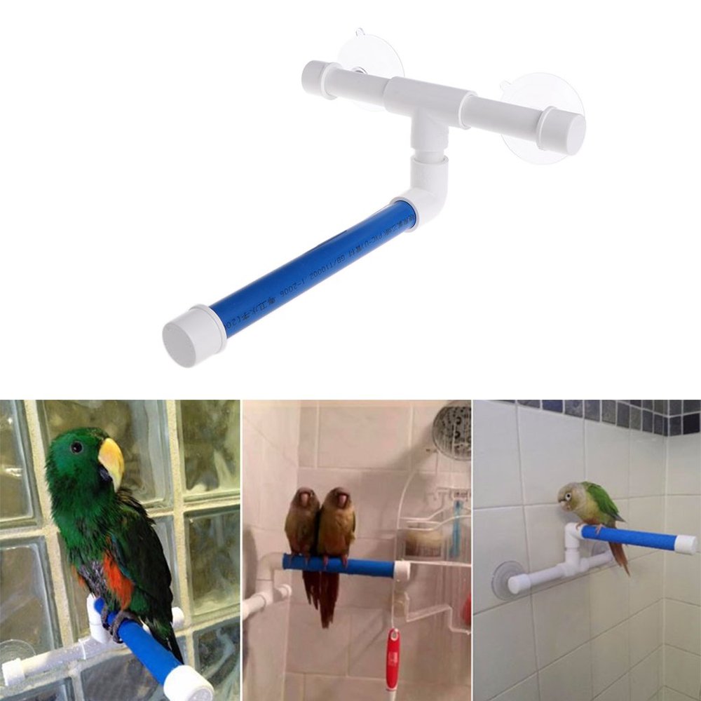 haia7k4k Parrot Bath Shower Perch with Suction Cup