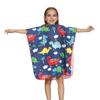 JIAN YA NA Kids' Quick-Dry Hooded Beach Towel Poncho (L, Dinosaur 2) view 2