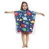 JIAN YA NA Kids' Quick-Dry Hooded Beach Towel Poncho (L, Dinosaur 2) view 3