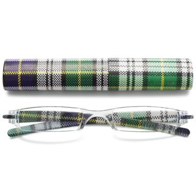 VEVESMUNDO Compact Floral Rimless Reading Glasses with Case