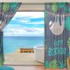 Happy Birthday Card with Cute Sloth Sheer Window Curtains, 84 Inches Long, Set of 2 Panels view 4