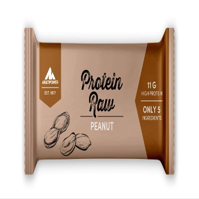 Multipower Protein Raw Bar, Peanut, 20-Pack (20 x 45 g)