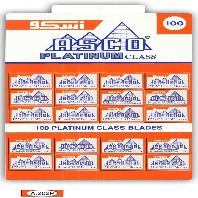 100 Asco Platinum Razor Blades