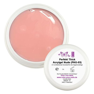 Perfekt Thick Nude Acrylgel (PAG-03), Extra Thick, 30 ml
