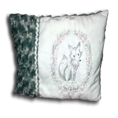 Embroidered Baby Pillow with Fox