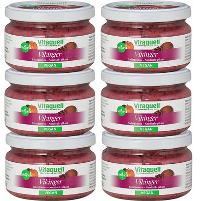 Vitaquell 6 x Viking Salad, Vegan Salad Delight, 180 g, Vegan To Go