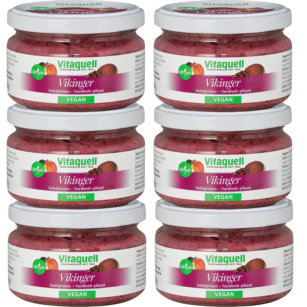 Vitaquell 6 x Viking Salad, Vegan Salad Delight, 180 g, Vegan To Go