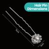 Trimming Shop Crystal Flower Hairpins, 40 Pieces view 2