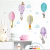 Little Deco Hot Air Balloons with Animals, Pink, Green, Purple DL214-2 view 2