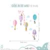 Little Deco Hot Air Balloons with Animals, Pink, Green, Purple DL214-2 view 3