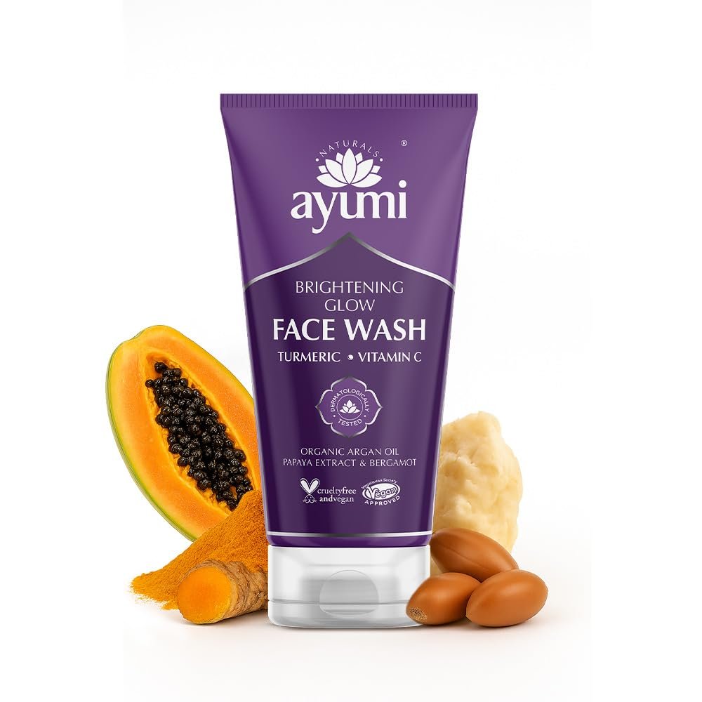 Ayumi Kukurma Facial Peel | Vitamin C Face Wash for Dry Skin with Papaya | Brightening Cleanser | For Women & Men | 150 ml