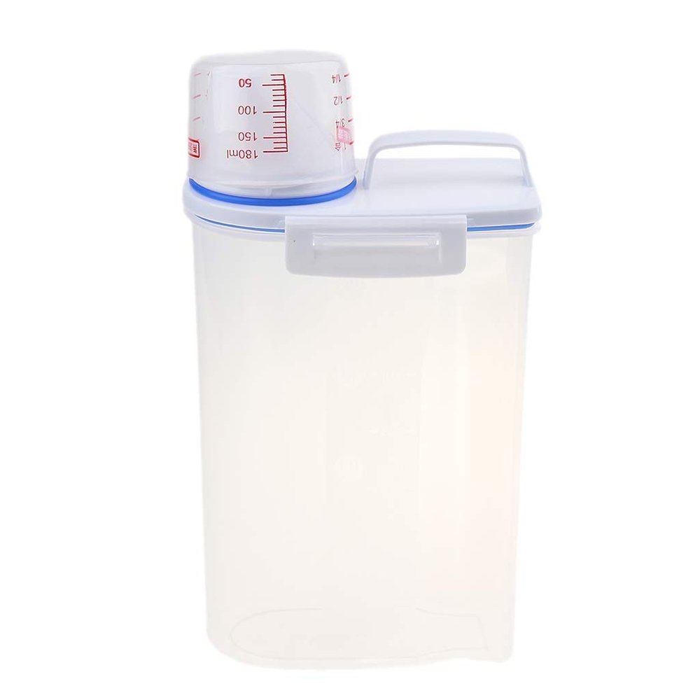 Tubayia Portable Pet Food Storage Container with Measuring Cup