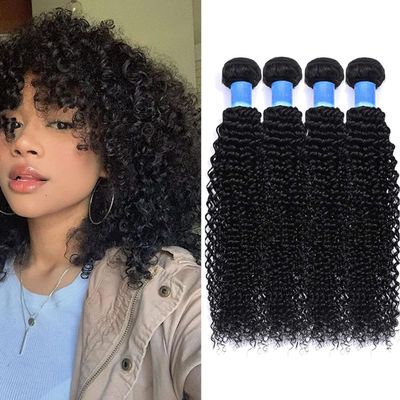Curly Wave 4-Bundle Set, 14 in, Brazilian Virgin Human Hair, 200 g Total