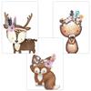 Olgs Baby Nursery Wall Art Set of 3, A4 Boho Woodland Animal Posters view 1