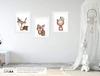 Olgs Baby Nursery Wall Art Set of 3, A4 Boho Woodland Animal Posters view 2