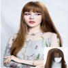 3D Fluffy Crown Topper, Natural Look, Clip-In Mono Base, Straight Natural Black view 3