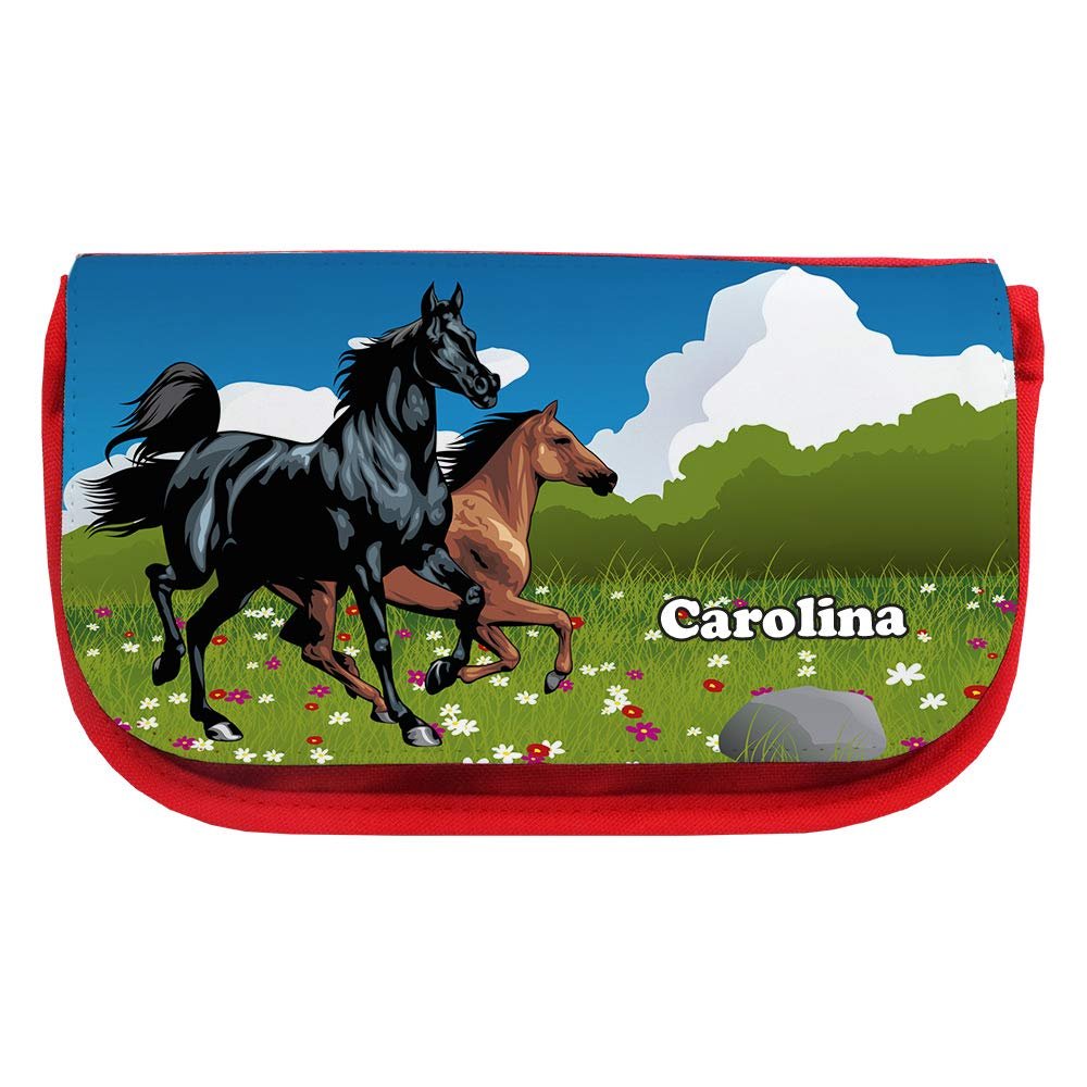 Personalized Carolina Cosmetic Bag with Horse Motif