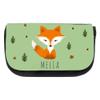 Personalized Melia Cosmetic Bag with Watercolor Fox view 1
