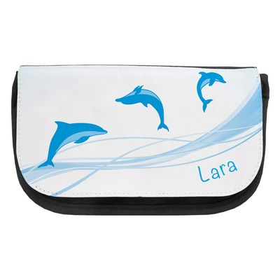 Lara Name Cosmetic Bag with Dolphin Motif