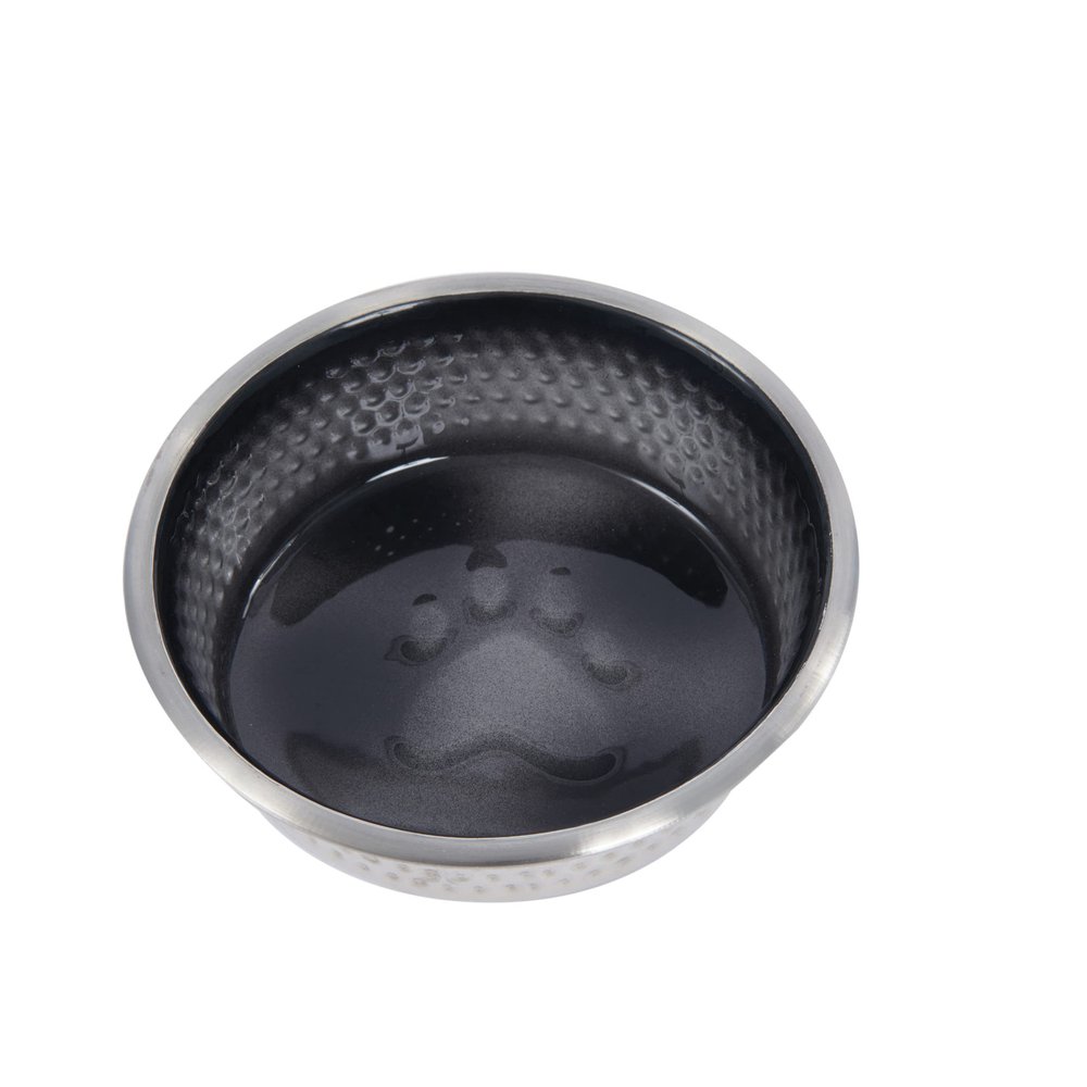 Weatherbeeta Non-Slip Stainless Steel Dog Bowl, 19.5 cm, Black