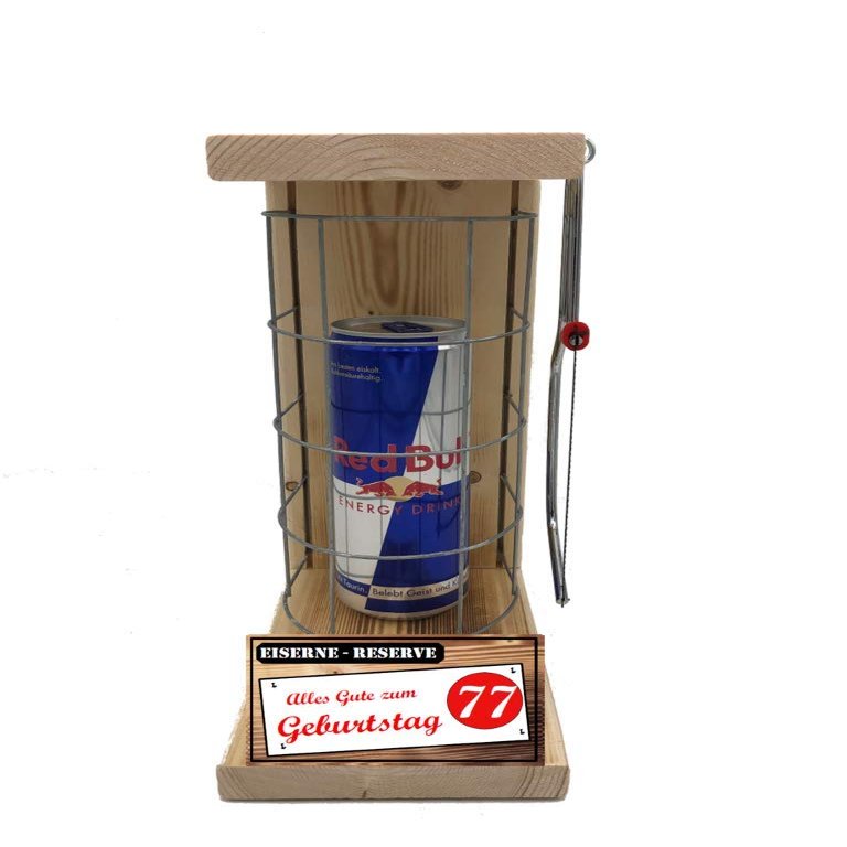 77th Birthday Gift: Red Bull Cage with Saw