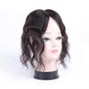 Curly Human Hair Topper, Silk Base, Clip/Tape-In Hairpiece, 8 x 12 cm, 20 cm, Black view 2