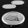 Giftsforall FT148 Compact Mirror, Round, English Tin, 3.2 x 2.2 cm, Chrome view 1