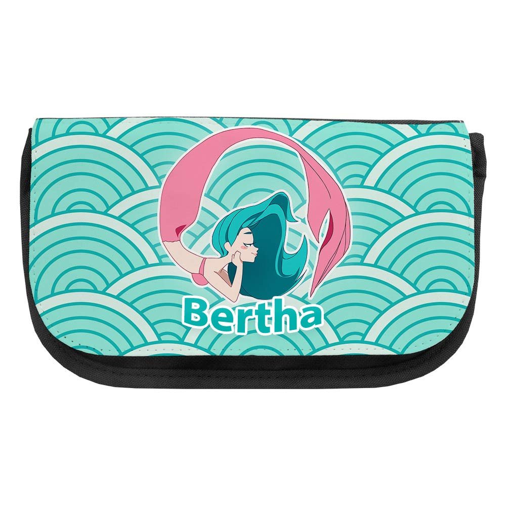 Bertha Mermaid Cosmetic Bag in Turquoise