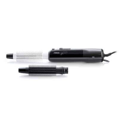 Princess 529202 Cool Curl CC 300 Black Curling Brush for All Hairstyles, 2 Attachments, Cool Shot Function, 1 Count