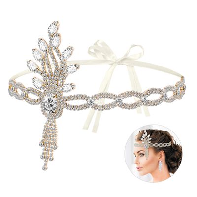 1920s Vintage Crystal Headband for Women, Bridal Headpiece