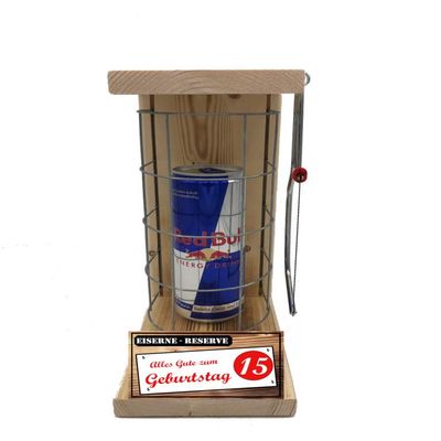 15th Birthday Gift Set with Red Bull and Iron Reserve Cage
