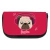 Cosmetic Bag with the Name Jessika and Pink Pug Motif view 1