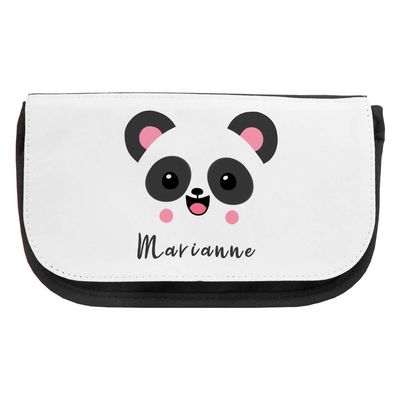 Cosmetic Bag with the Name Marianne and Panda Motif