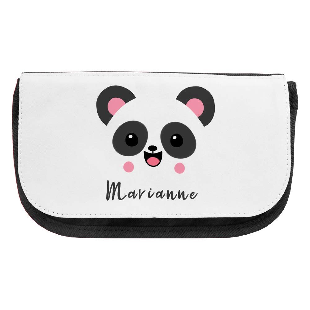 Cosmetic Bag with the Name Marianne and Panda Motif