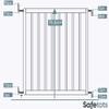 Safetots No-Trip Wooden Safety Gate, White, 72–79 cm view 3