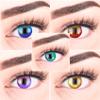 Funnylens Yellow Anime Circle Contact Lenses, Highly Opaque, Non-Prescription, with Case view 2