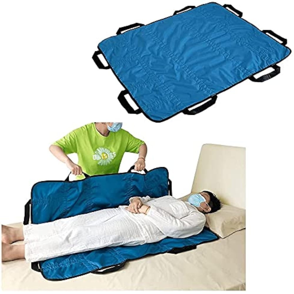 NEPPT Positioning Bed Pad with Handles, 48 x 40 in, Reusable Patient Transfer Pad, Washable