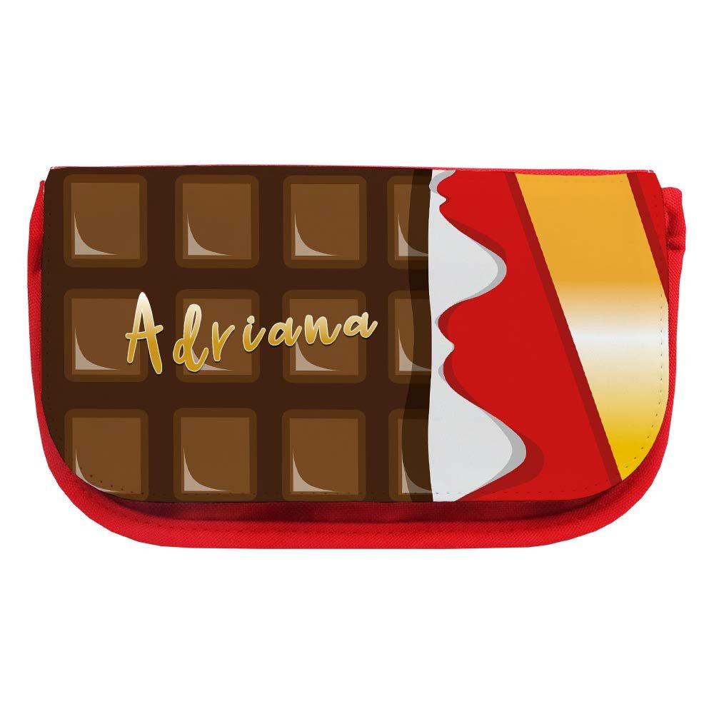 Adriana Cosmetic Bag with Chocolate Bar Design
