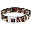 Buckle-Down Dog Collar, Seat Belt Buckle, Deadpool Kills Deadpool 2 Dynamite Chimichanga, Multicolor, 3.8 cm Wide, Fits 45.7–81.3 cm Neck, Size L (DC-WDP030-WL) view 1