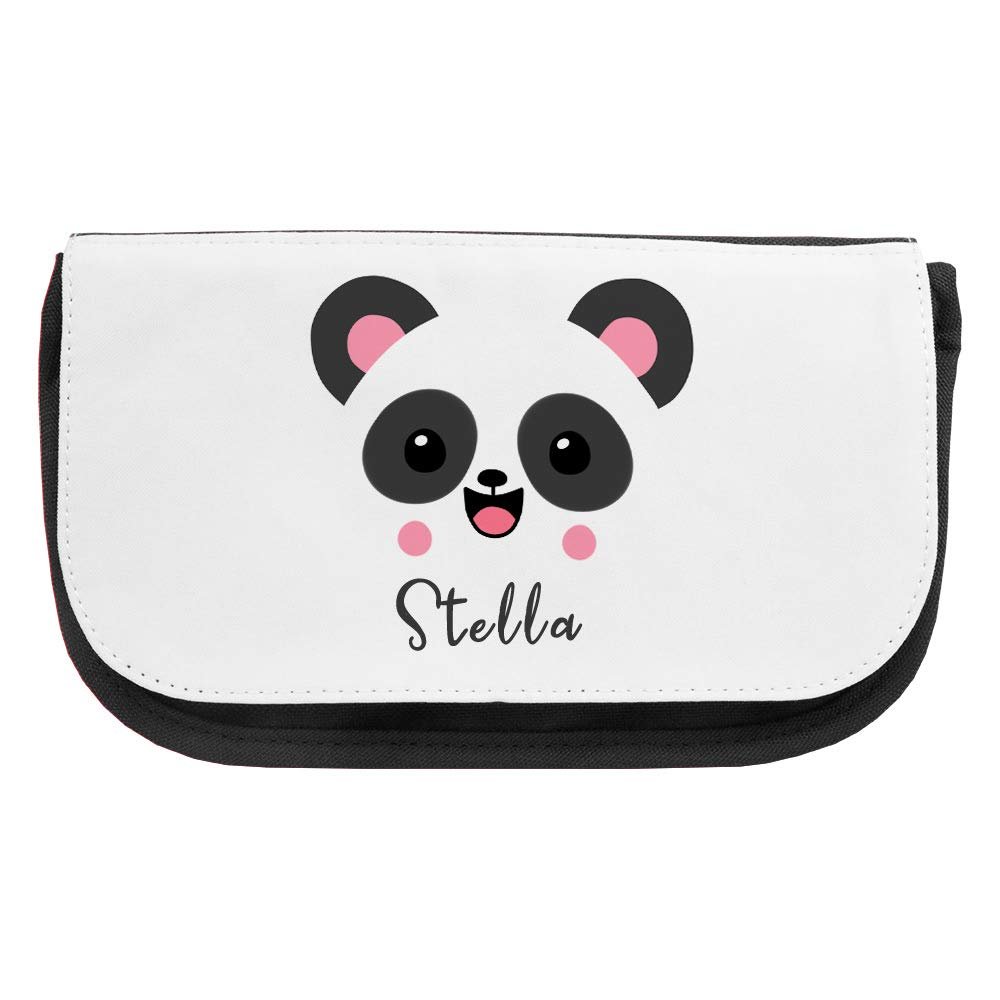 Cosmetic Bag with the Name Stella and Panda Motif | Makeup Bag | Many Names Available