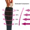 2 Pairs Compression Socks, Knee-High Support Running Socks for Women & Men, M, Blue view 2