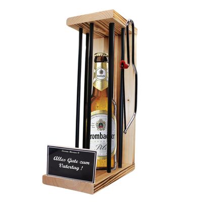 Krombacher Pils Father's Day Gift – Iron Reserve Black Edition Beer Gift (1 x 0.5 L)