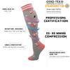Fenglaoda Women's Graduated Compression Socks, 15–25 mmHg, Knee-High, Colorful, Large/X-Large view 3