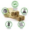 DOGBOSS 100% Natural Dog Chew Bones, Beef Hide with Cod, 5 pcs, 22 cm view 3