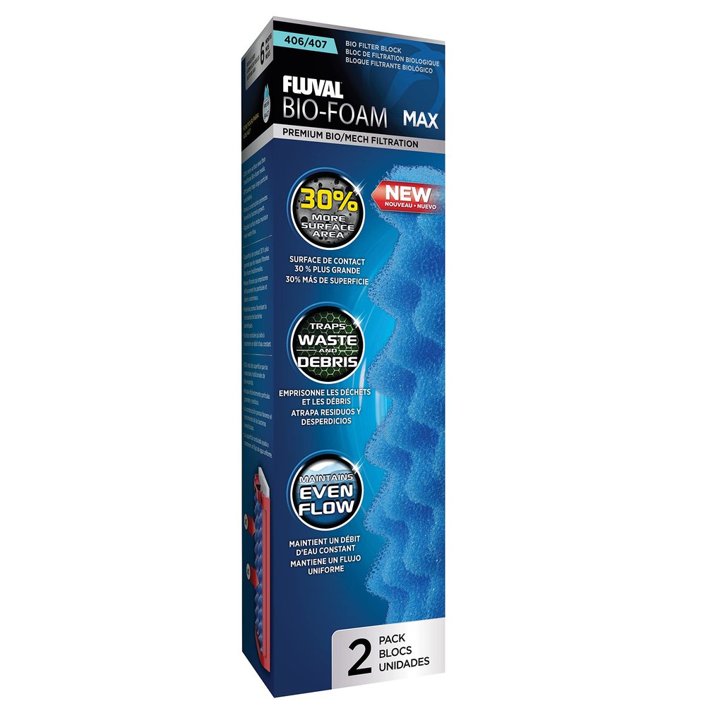 Fluval Bio-Foam MAX Foam Filter for Fluval 407 External Filter, 2-Pack