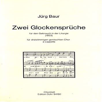 Juerg Baur – Two Bell Proverbs – Choral Score