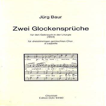 Juerg Baur – Two Bell Proverbs – Choral Score