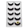 5 Pairs 3D Mink Hair Eyelashes, Natural Black, Long, Pure Lashes Set, Individual (Black-G600#) view 2