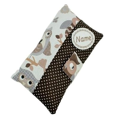 Personalized Diaper Pouch, Brown Owl, 100% Cotton