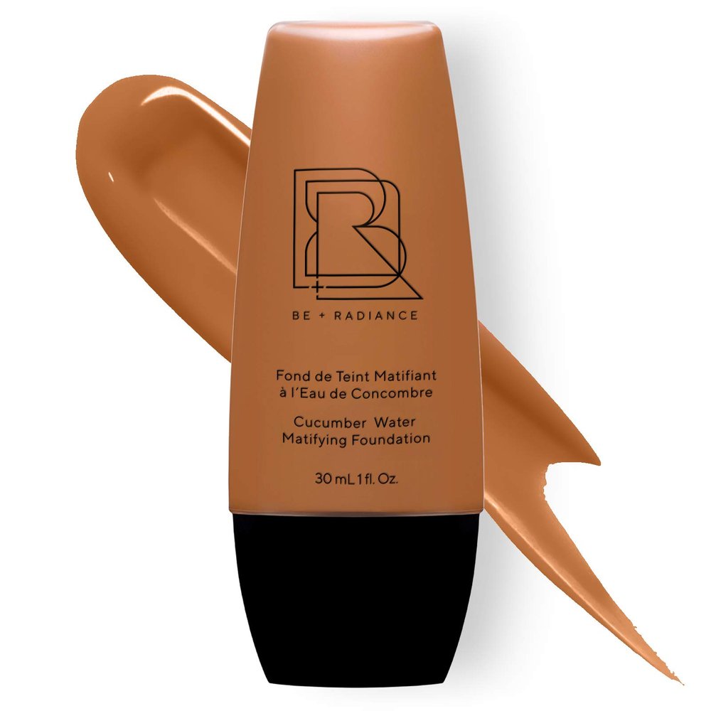 BE+RADIANCE N53 Mattifying Fluid Foundation with Cucumber Water, Light to Medium Coverage, Radiant Natural Finish